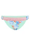 Camilla Regular Bikini Bottom With Ruched Knot Sides Topkapi Pop In Blue