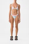 Camilla Regular Bikini Bottom With Ruched Knot Sides Topkapi Pop In Multi