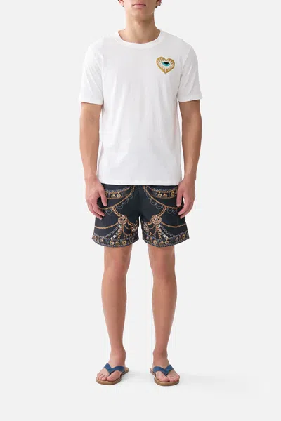 Camilla Relaxed Heavyweight Crew Neck Tee Amulets And Alchemy In Black