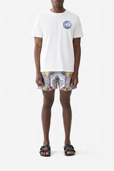 Camilla Relaxed Heavyweight Crew Neck Tee In España Nirvana In White
