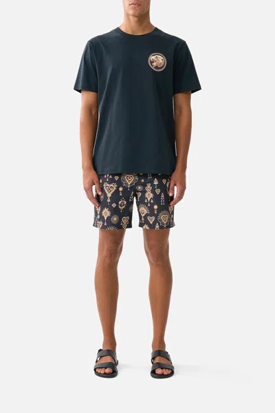 Camilla Relaxed Heavyweight Crew Neck Tee Taurus Rising In Blue