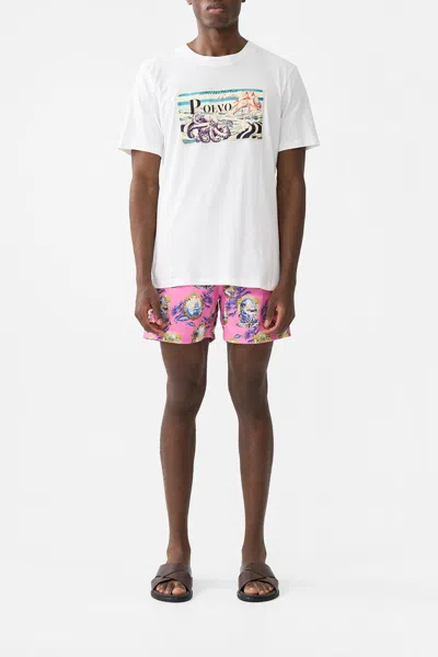 Camilla Relaxed Heavyweight Tee Salty Splendour In White