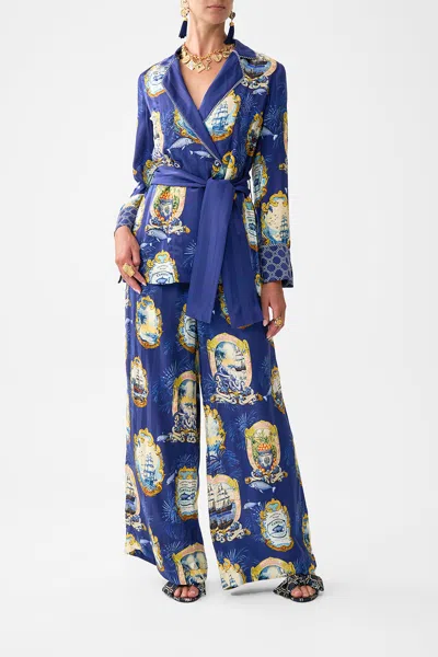 Camilla Relaxed Jacket With Split Cuffs Song Of Saint Anthony In Blue