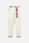Camilla Relaxed Panelled Pant With Silk Belt Notes From The Road In White