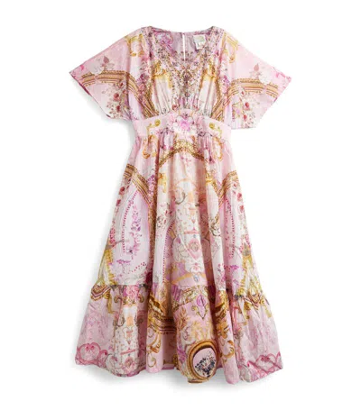 Camilla Kids' Relaxed Shirred Dress In Pink