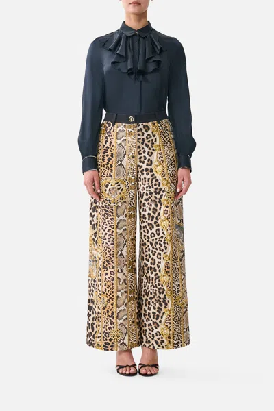 Camilla Relaxed Trouser With Back Yoke Leopard Libertine In Brown