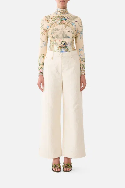 Camilla Relaxed Trouser With Back Yoke Midsummer Masterpiece In Nude