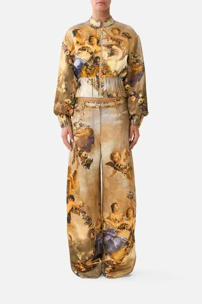 Camilla Relaxed Trouser With Back Yoke Queen Of Bohemia In Gold