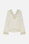 Camilla Relaxed V Neck Knit Top Valley Of The Queens
