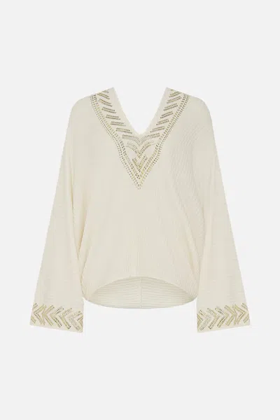 Camilla Relaxed V Neck Knit Top Valley Of The Queens