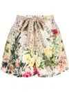 Camilla Renaissance Romance-print Silk Shorts In Multicolour