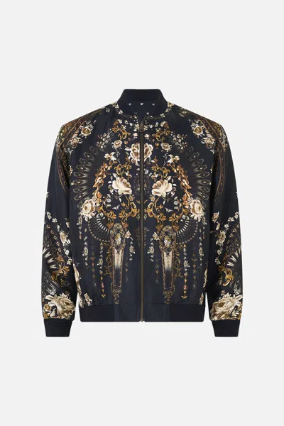 Camilla Reversible Zip Through Bomber Jacket Flamenco Folklore In Black