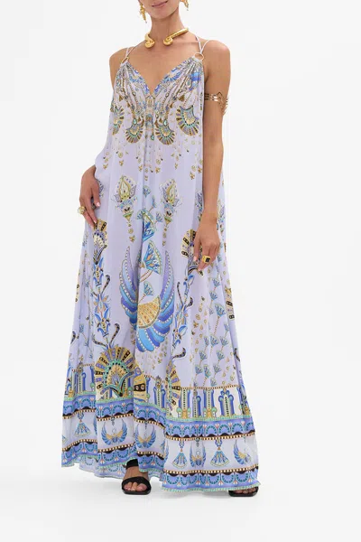 Camilla Ring Detail Strap Dress Under Scarab Skies In Multi