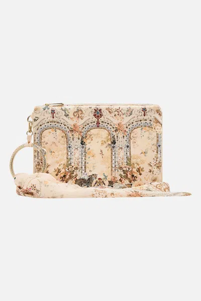 Camilla Ring Scarf Clutch Adorned In Antiquity In Animal Print