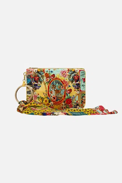 Camilla Ring Scarf Clutch Aromatic Tiger Flower In Yellow