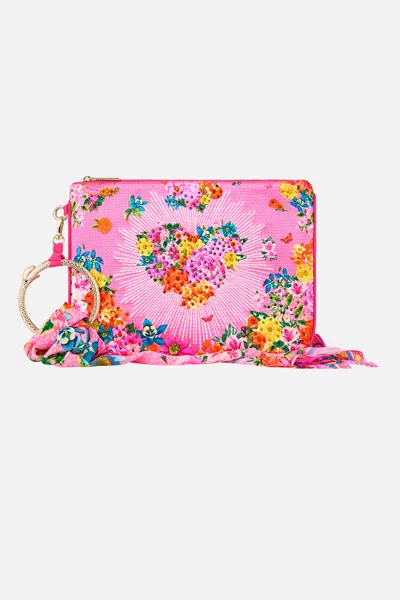 Camilla Ring Scarf Clutch Illustration Nation In Pink