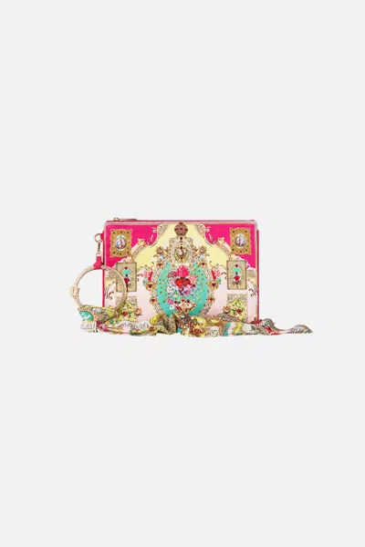 Camilla Ring Scarf Clutch Painted Prayers In Yellow