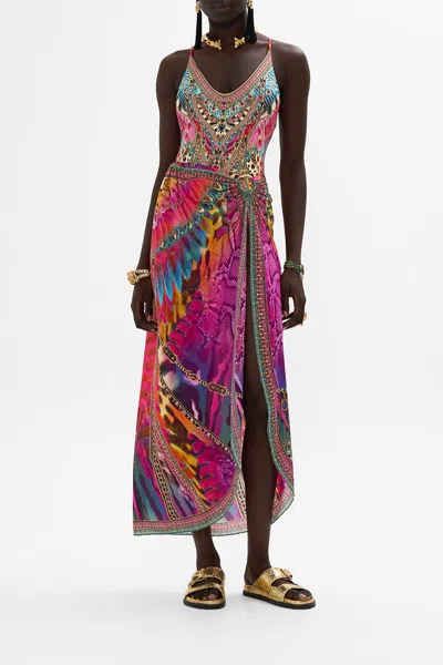 Camilla Ring Trim Long Sarong Sahara Supernatural In Pattern