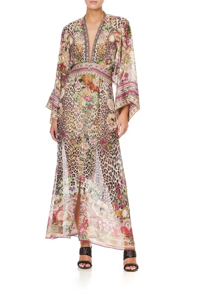 Camilla Robe With Elastic Back Waist Anarchy At Annabels In Pink