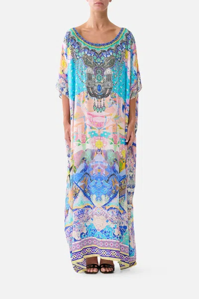 Camilla Round Neck Kaftan Gaudi Tribute In Multi