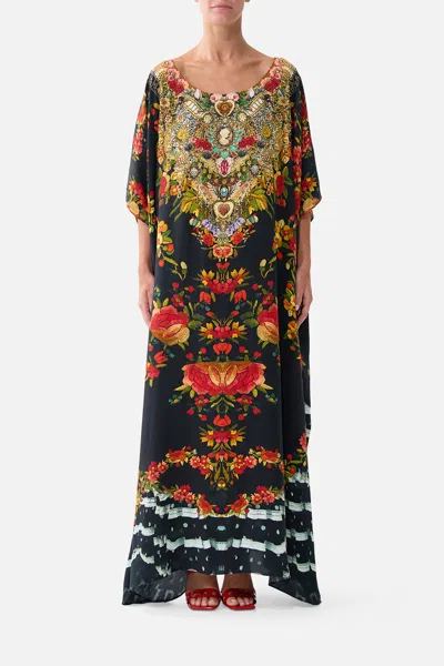Camilla Round Neck Kaftan Lift The Veil In Multi