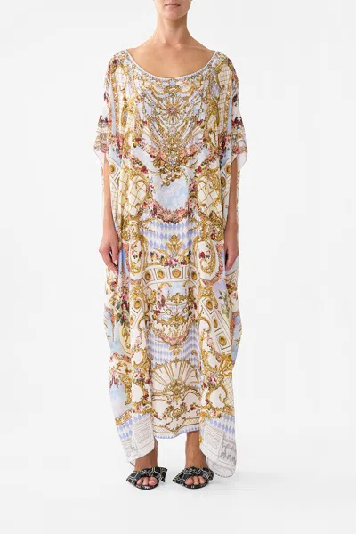 Camilla Round Neck Kaftan Throne Games In Purple
