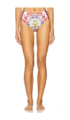 Camilla Faith, Luck & Justice Ruched Side Bikini Bottoms In Faith  Luck & Justice