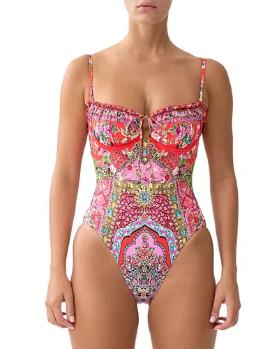 Camilla Ruched One Piece Swimsuit In Multi