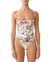 Camilla Ruched Cup Underwire One Piece W Tie Front Notes From The Road In Multi