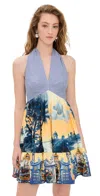 Camilla Ruffle Hem Halter Mini Dress Song Of Saint Anthony In Song Of Saint Anthony