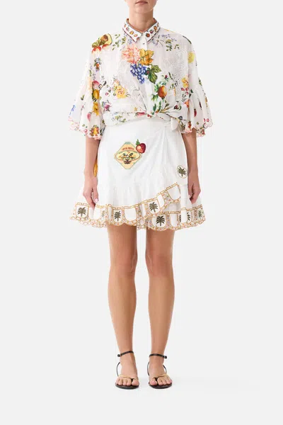 Camilla Ruffle Hem Wrap Skirt Va Va Vintage In Multi