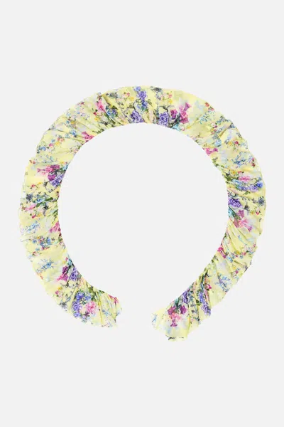 Camilla Ruffle Scarf Chinoiserie Child In Yellow