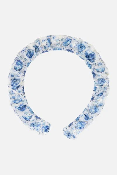 Camilla Ruffle Scarf The Porcelain Parlour In Blue