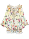 Camilla Ruffled A-line Mini Dress In Yellow