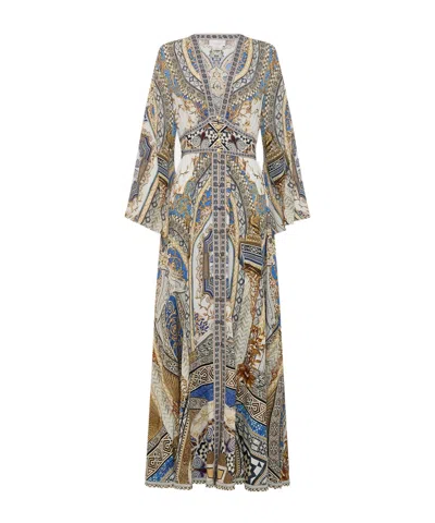 Camilla Kimono Sleeve Dress With Shirring Detail Make Me Your Mosaic