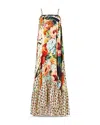 Camilla Ruffled Silk Maxi Dress In Multi