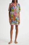 Camilla Salty Splendor Crystal Embellished Silk Shirtdress In Salty Splendour