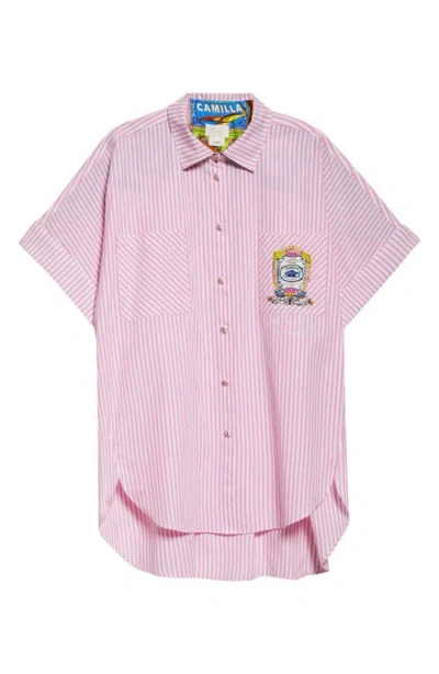 Camilla Salty Splendor Patch Oversize Tunic Shirt