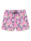 Camilla Salty Splendour-print Swim Shorts In Pink