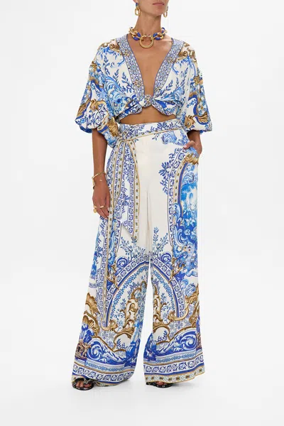 Camilla Scarf Belt Wide Leg Pant Azul Adventures In Multi