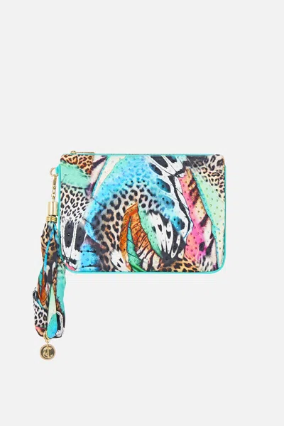 Camilla Scarf Clutch Butterfly Bohemia In Blue-green