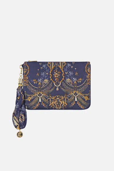 Camilla Scarf Clutch Cloaked In Baroque In Navy