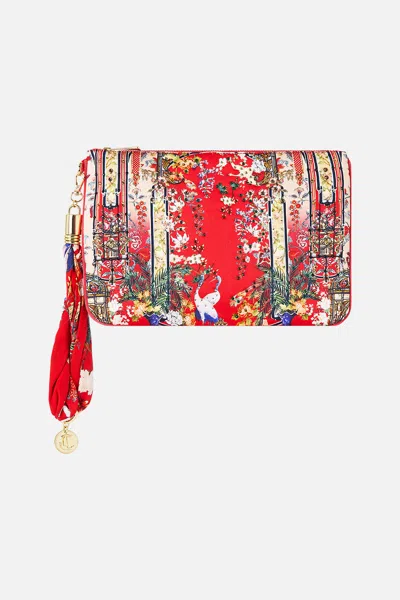 Camilla Scarf Clutch Lisboa Luxe In Red