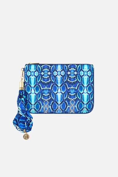 Camilla Scarf Clutch The Sapphire Serpent In Black