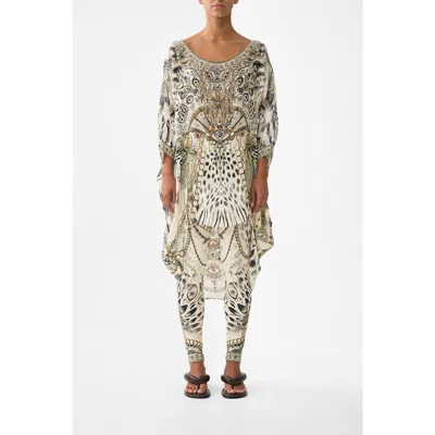 Camilla Scoop Back Hem Dress In Multi