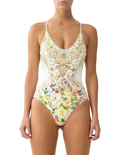 Camilla Scoop Neck One Piece Swimsuit In Multi
