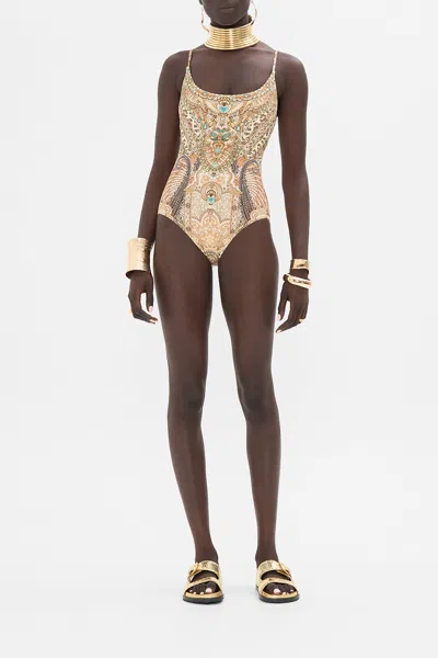 Camilla Scoop Neck One Piece The Throne Room In Multi