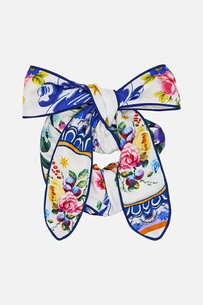 Camilla Scrunchie With Bow Tiles Darls In Neutral