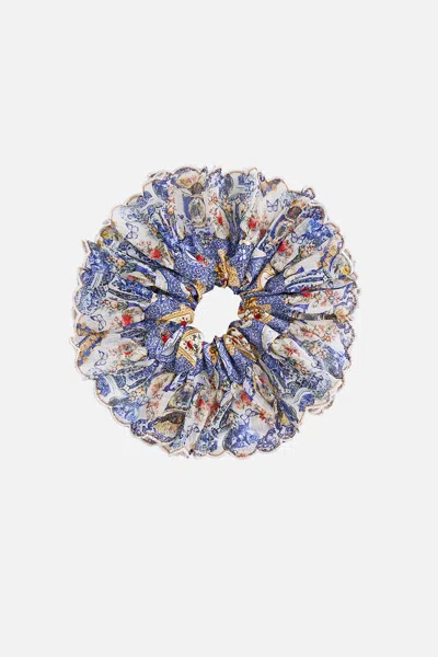 Camilla Scrunchie With Frill Edge The Pottery Parlour In Blue