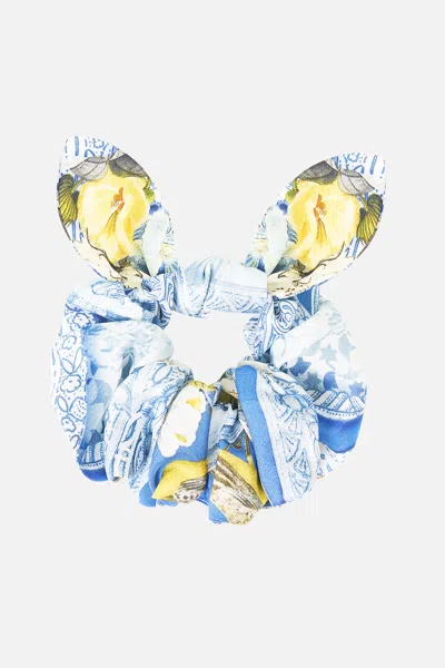 Camilla Scrunchie With Tie De Nada Granada In Blue